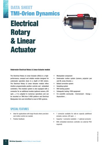 ELECTRICAL ROTARY & LINEAR ACTUATOR