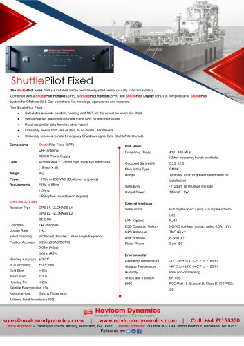 ShuttlePilot Fixed Datasheet